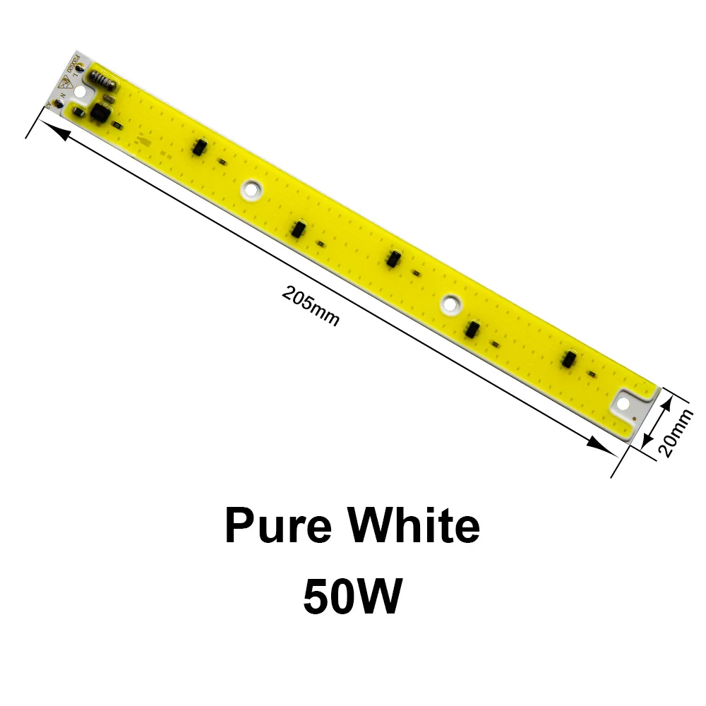 Hontiey COB светодиодный полный спектр лампа для роста теплый белый Чип 30 Вт 50 Вт 80 Вт лампа 220 в 110 В растение сеялка цветок теплица прожектор - Испускаемый цвет: 50W Pure White