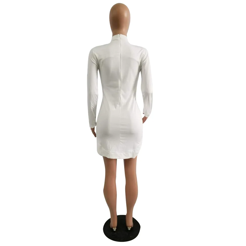 Goesdoor Сексуальная ушко выдалбливают Bodycon Ночной клуб платье Женская Повседневная