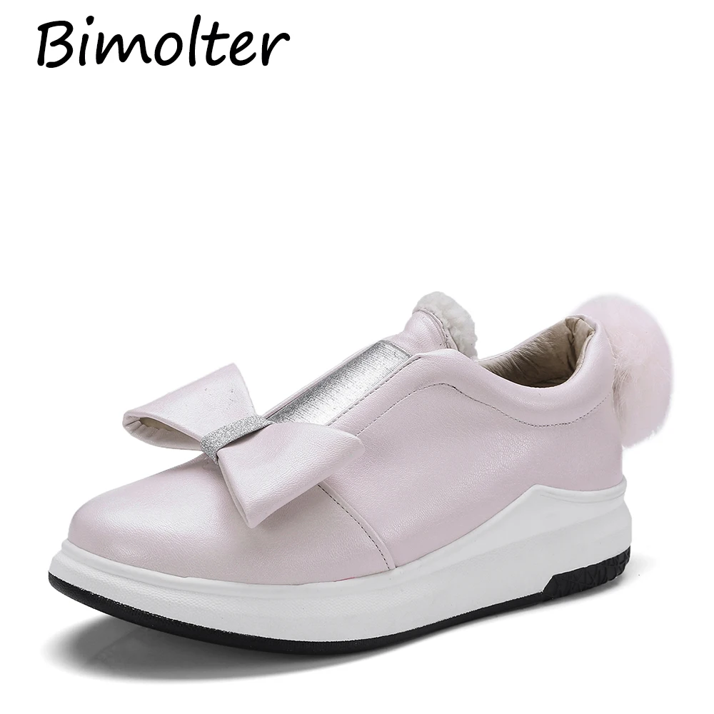 

Bimolter 2018 Fashion Size 34-43 Vulcanize Shoes Butterfly-knot Women Casual Comfortable Thick Bottom Platform Sneaker PFEB013