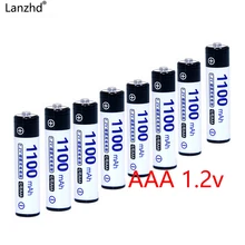 Аккумуляторная батарея AAA 1100mA Ni-MH аккумуляторы 1,2 В в фактической высокой емкости батареи ячейки для игрушечных фонариков камеры