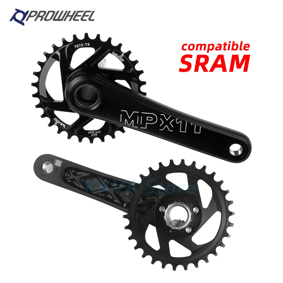 PROWHEEL MTB велосипедная кривошипная рукоятка с нижней опорой BB 170 мм звездочки узкая