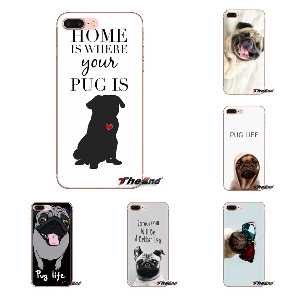 Для iPod Touch Apple iPhone 4 4s 5 5S SE 5C 6 S 7 8 X XR XS Plus MAX щенок-Мопс жизнь Собака Животное