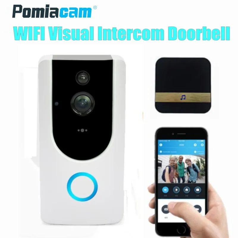 M2 беспроводной дверной звонок камера 720P HD Смарт Wifi видео домофон с кольцом Chime PIR