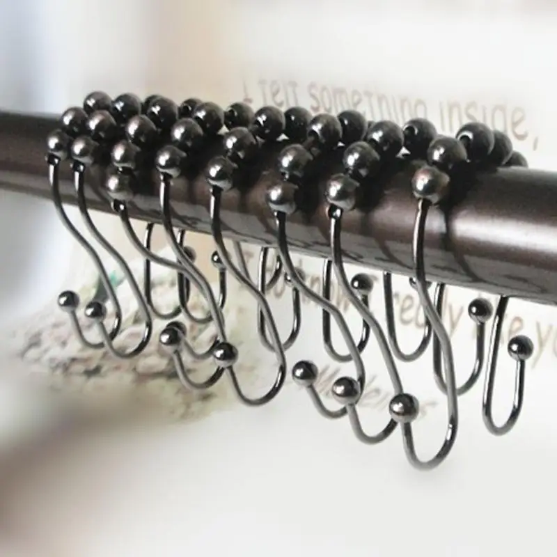 12 шт. прочные нержавеющие занавески из нержавеющей стали для ванной и душа