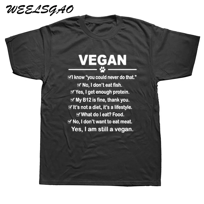 WEELSGAO, новая модная брендовая одежда для мужчин, Vegan I Am Still A Vegan хлопковые футболки с коротким рукавом