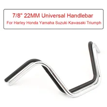 Черный/серебряный мотоцикл сталь 7/" дюймов 22 мм Руль Ручка Бар мотокросса для BMW Honda Yamaha Suzuki Kawasaki Triumph Chopper