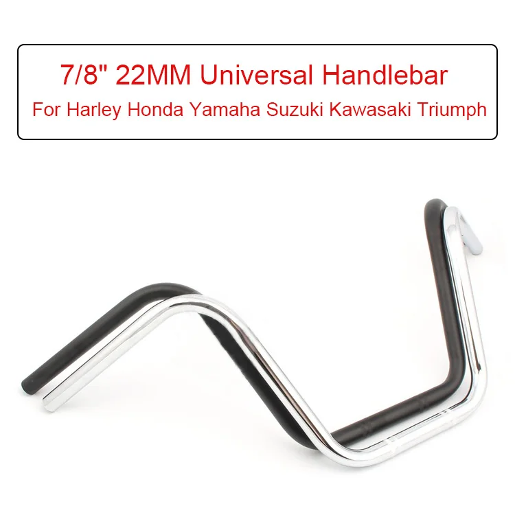 Черная/Серебристая сталь для мотоцикла 7/8 дюйма 22 мм руль руля BMW Honda Yamaha Suzuki Kawasaki