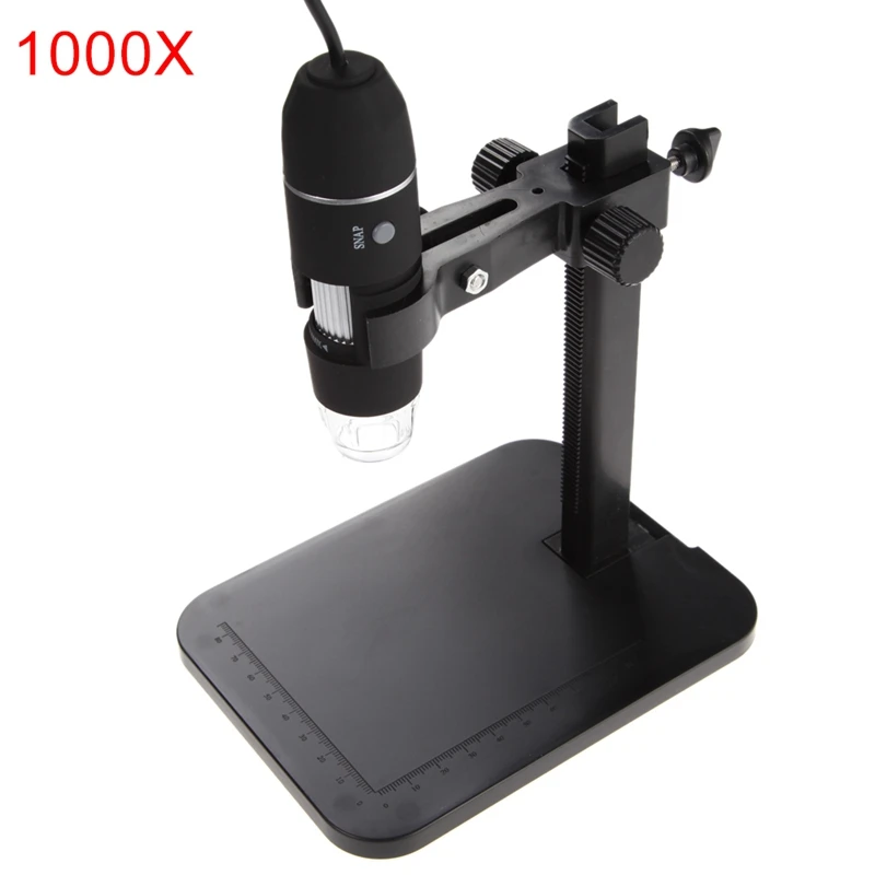 USB цифровой микроскоп Эндоскоп 800X 1000X 8 светодиодный 2 мегапиксельный