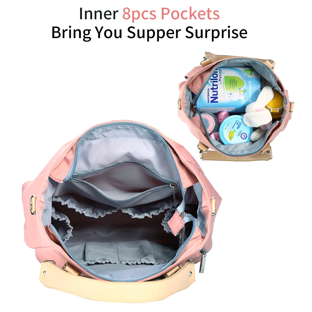  Stylish Baby Diaper Bags Candy colors Waterproof Maternity Mummy Nursing Shoulder Bags Nappy Bags B