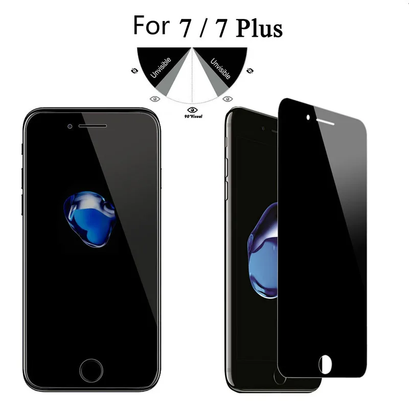 Goedkoop Gehard Glas Screen Protector Voor iPhone 7 7 Plus 6 6 s plus 5 5 s SE 5C 4 4 s Anti Spion Film 0.3mm 2.5D 9 H Anti Spy Privacy Film