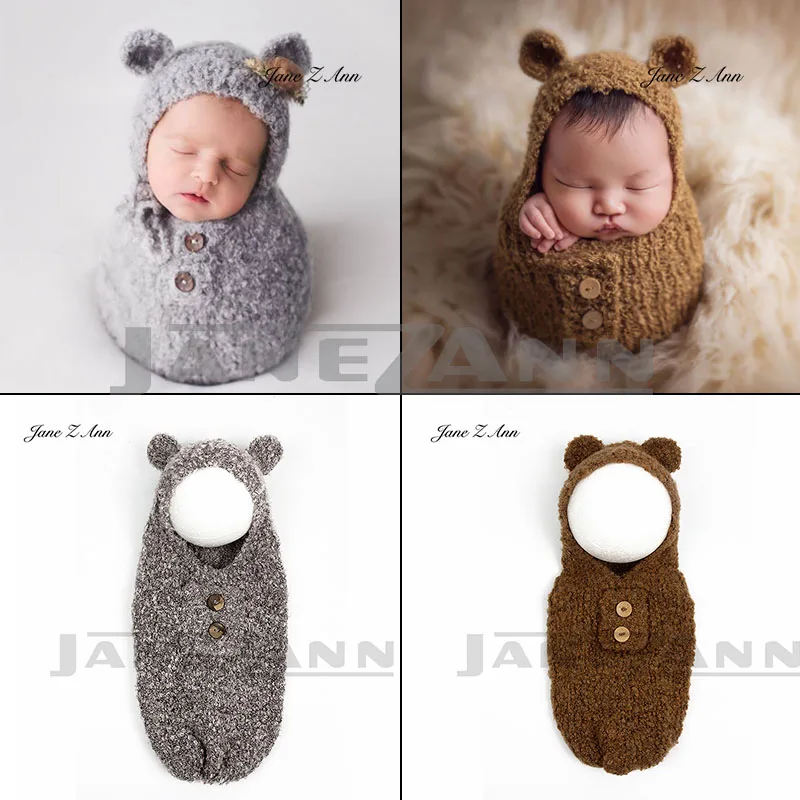 

Jane Z Ann Newborn baby photography clothes baby hooded sleeping bags studio photo shoot accessories new arrival