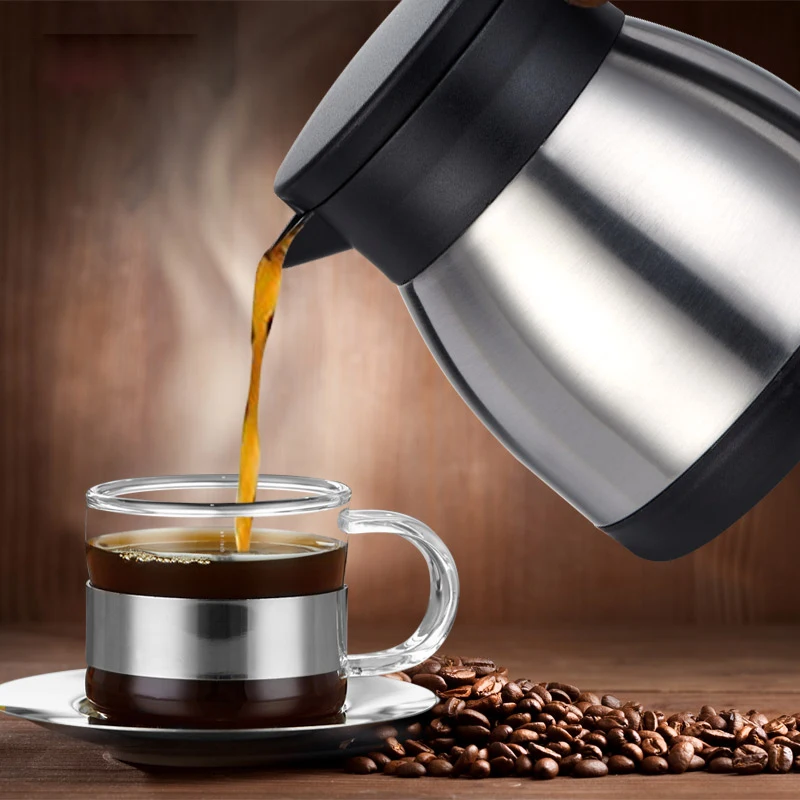 400ml New Stainless Steel Coffee Maker Hand Punch Coffee Pot Mini