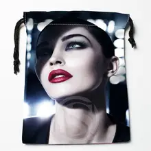 W-112 New Megan Fox 04 Custom Logo Printed receive bag Bag Compression Type drawstring bags size 18X22cm E801wb112