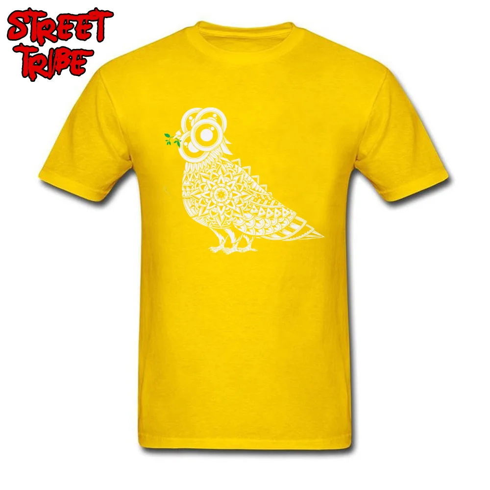 Alien Pigeon T Shirt Europe Short Sleeve 2018 Fashion Crewneck 100% Cotton T Shirt Camisa T-shirts for Men Summer Fall Alien Pigeon yellow