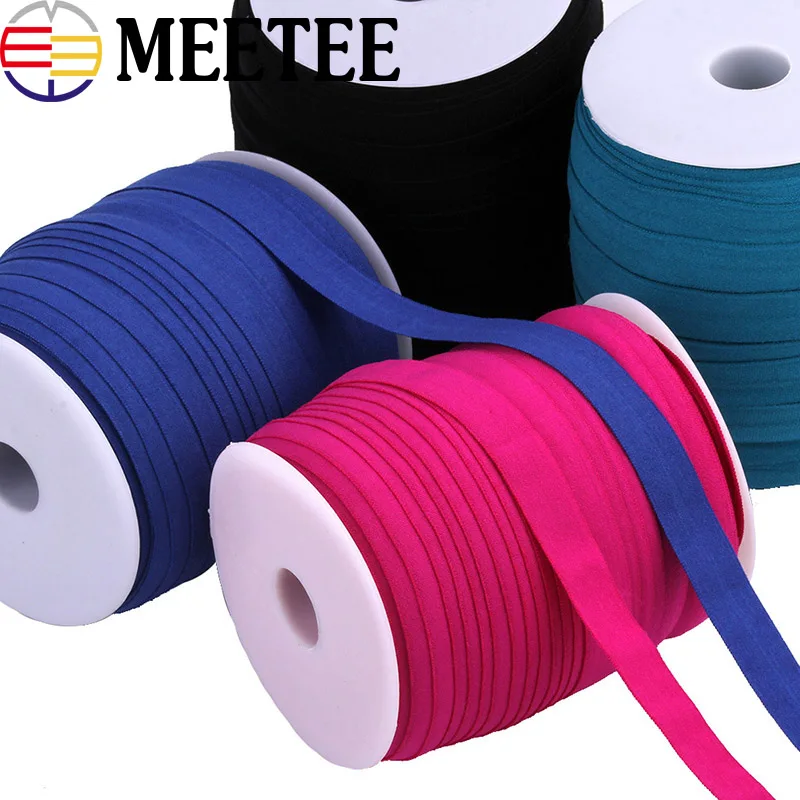 1Roll 15mm Candy Color Elastic Bands Soft Skin Rubber Band Pants