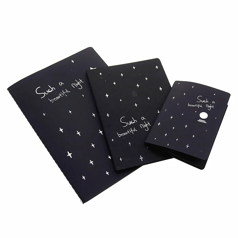 

1 Notebook Diary Black Paper Notepad 16k 32k 56k Sketch Graffiti Notebook For Drawing Painting Office School Stationery Gifts