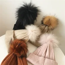 Новые шерстяные Шляпа Сплошной цвет оплетки волосы мяч шапка Симпатичные Модные толстые теплые вязать шляпу головные уборы