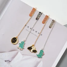 1 шт. мультфильм Динозавр облако Луна металлическая подвеска Закладка зажимы страницы держатель канцелярские принадлежности Школьные офисные принадлежности Escolar Papelaria