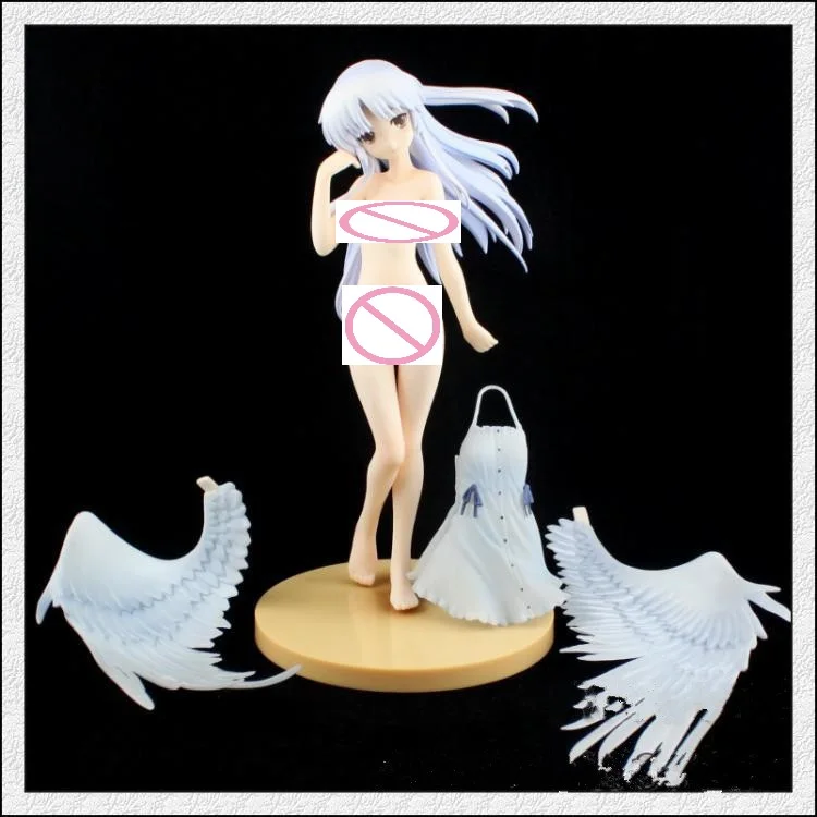 Продажа 1 8 Масштаб Аниме Angel Beats фигурка Tenshi Tachibana Kanade Angle s Wings белое платье Ver Can Be Off ПВХ сексуальная кукла 20 см
