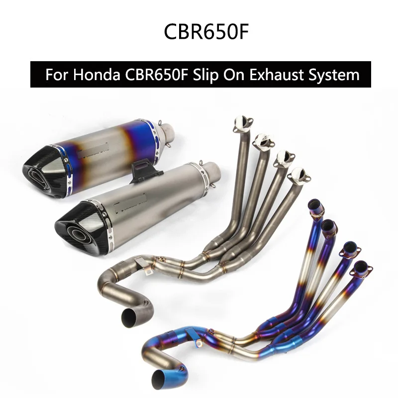 Полная выхлопная система) для Honda CBR650F выхлопная труба мотоцикла заголовок Mid Link труба скольжения на 51 мм Глушитель задний Escape