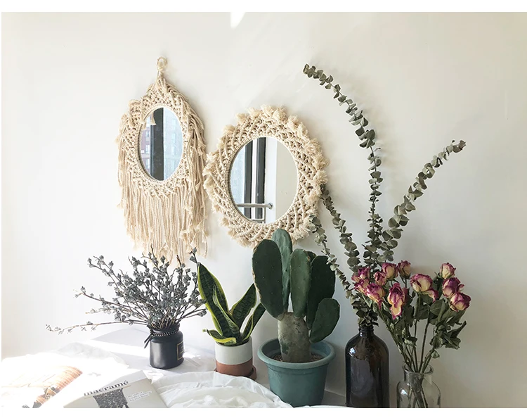 Скандинавские ins ветровые ручные зеркала модельное украшение комнаты туалетное зеркало настенное зеркало для спальни декоративные зеркала