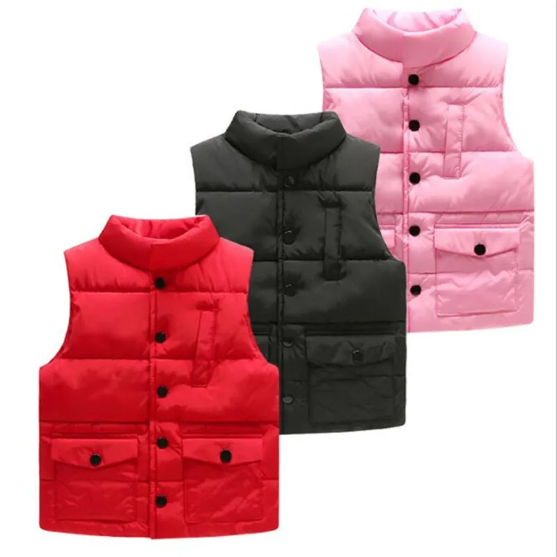 

Autumn Winter Girls Casual Vest Jacket Children Outerwear Coats for Girls Vest Infant Baby Down Vest Sleeveless Kids Warm Jacket