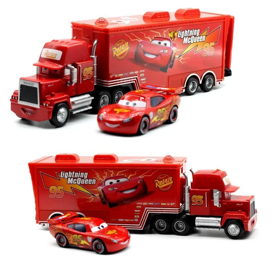 Disney Pixar Cars 2 Toys Lightning McQueen Mack Truck The King 1:55 Diecast Metal Alloy Modle Figures Toys Gifts For Children