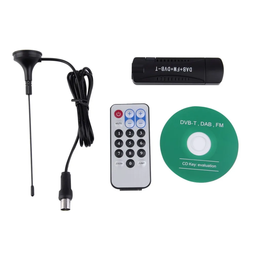 Черный E4000 R820T цифровой DVB-TE4000 USB DVB-T+ RTL-SDR Realtek RTL2832U+ R820T DVB-T тюнер