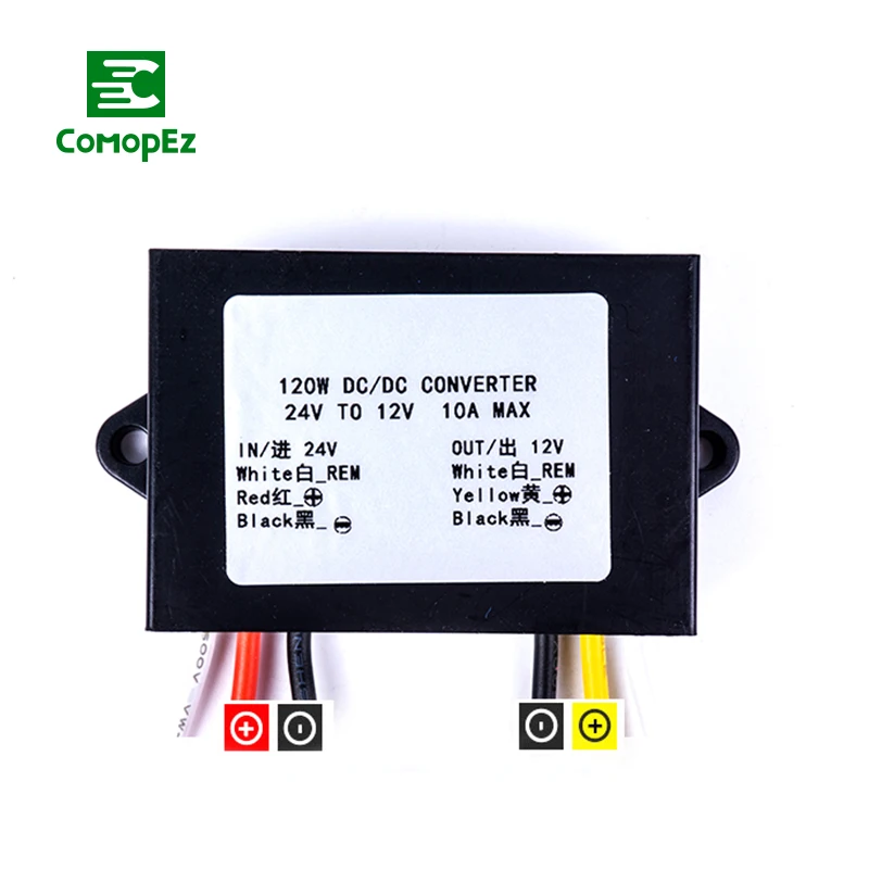 24 В до 12 В 3A 5A 8A 10A 12A Вт конвертер постоянного/переменного тока, 120W понижающий Напряжение Регулятор 24 вольт постоянного тока 12 вольт понижающий модуль для грузовых автомобилей по ограничению на использование опасных материалов в производстве