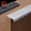 KAK Fashion Black Hidden Cabinet Handles Aluminum Alloy Kitchen Handles Cupboard Pulls Drawer Knobs Furniture Room Door Hardware ► Photo 2/6