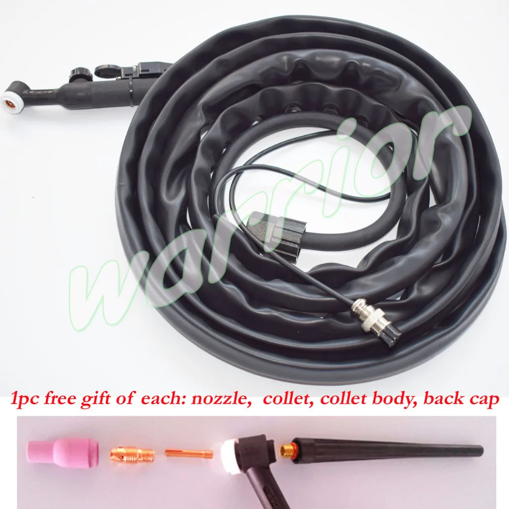 

125amp Flex Gas Valve Control TIG Torch WP-9FV 4M 12.5 Feet Cable Welding Soldering Burner Leather Cover Incorporated Gun Parts