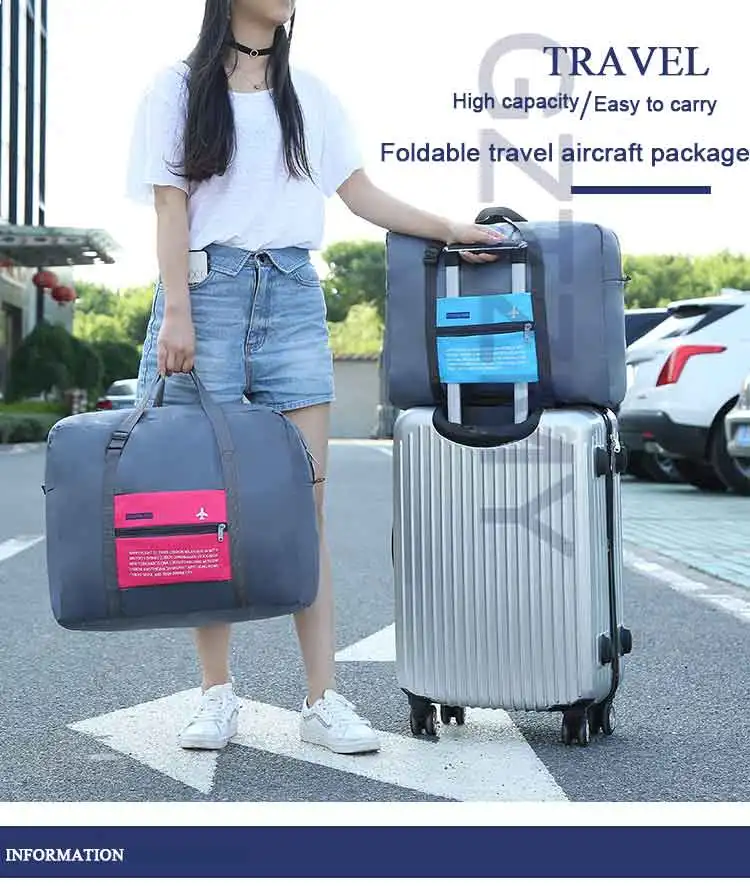 Hot Casual Large Capacity luggage Packing Tote suitcase companion Bag Folding Clothes Storage Pouch Portable Home Storage Bag (24)