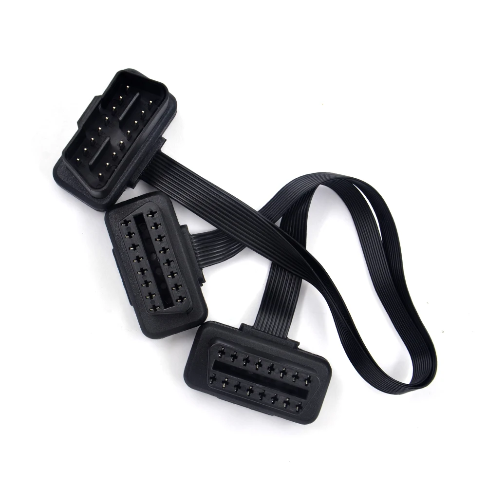 16pin obd2 разъем OBD2 OBD 2 16Pin женский угловой гнездо для провода &quotМама&quot obd ii адаптер