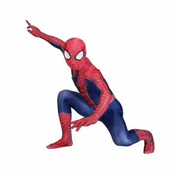 

Spiderman Cosplay Jumpsuit Cosplay Costume Amazing Spiderman Movie Party Halloween Stage Gift Drop Ship