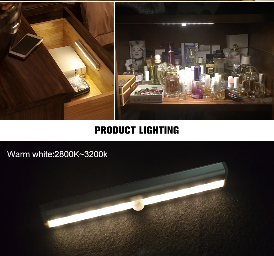 Motion Sensor LED Light Bulb Potable 610 LEDs Closet Light Battery Powered Infrared Motion Detector Wall Emergency Lamp (7)