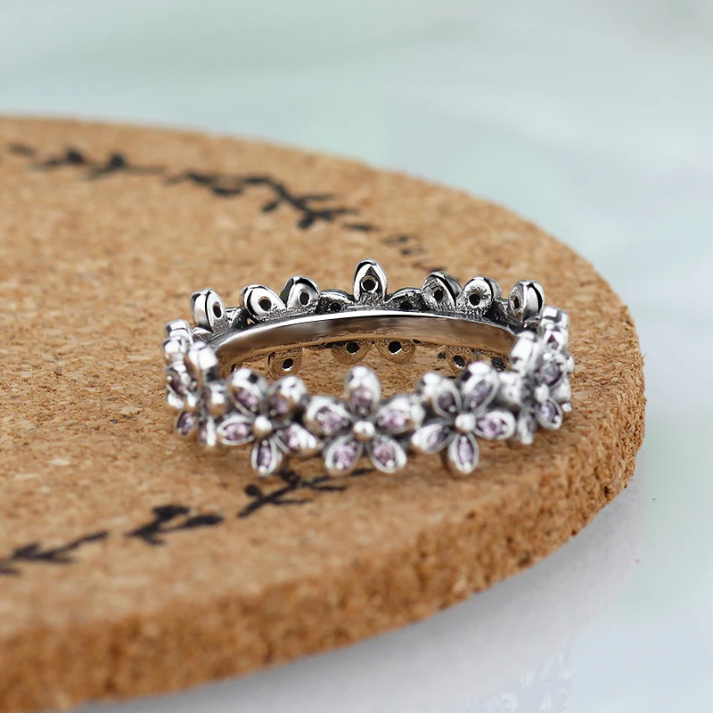 Новое поступление, Ослепительная Маргаритка, подлинное Брендовое кольцо, совместимое с серебряным цветом, обручальные кольца для женщин, ювелирные аксессуары