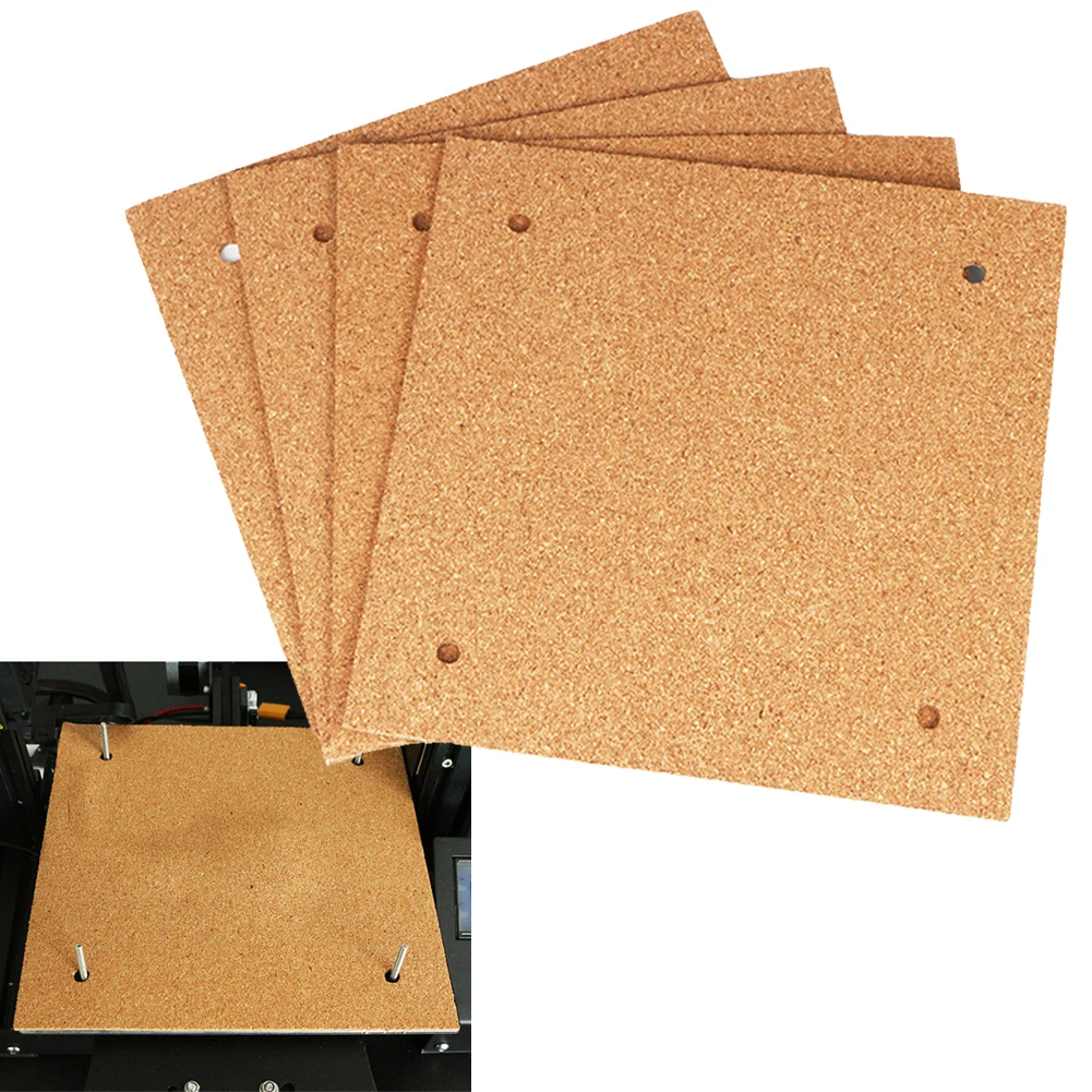 

Accessories Adhesive Tape 3D Printer Heating Hot Bed Bottom Insulation Board Square Insulator Plate Cork Save Time For Ender 3