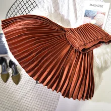 10 цветов Весна новое поступление в Гонконге стиль Faldas Largas Elegantes Фея винтажная плиссированная юбка