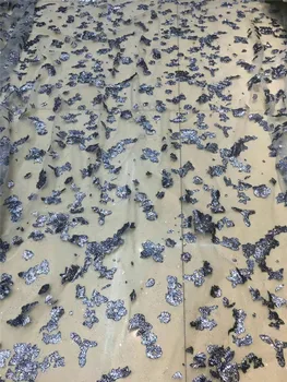 

New design BZL-102312 sparkle print glued glitter powder tulle mesh lace fabric for fashion show