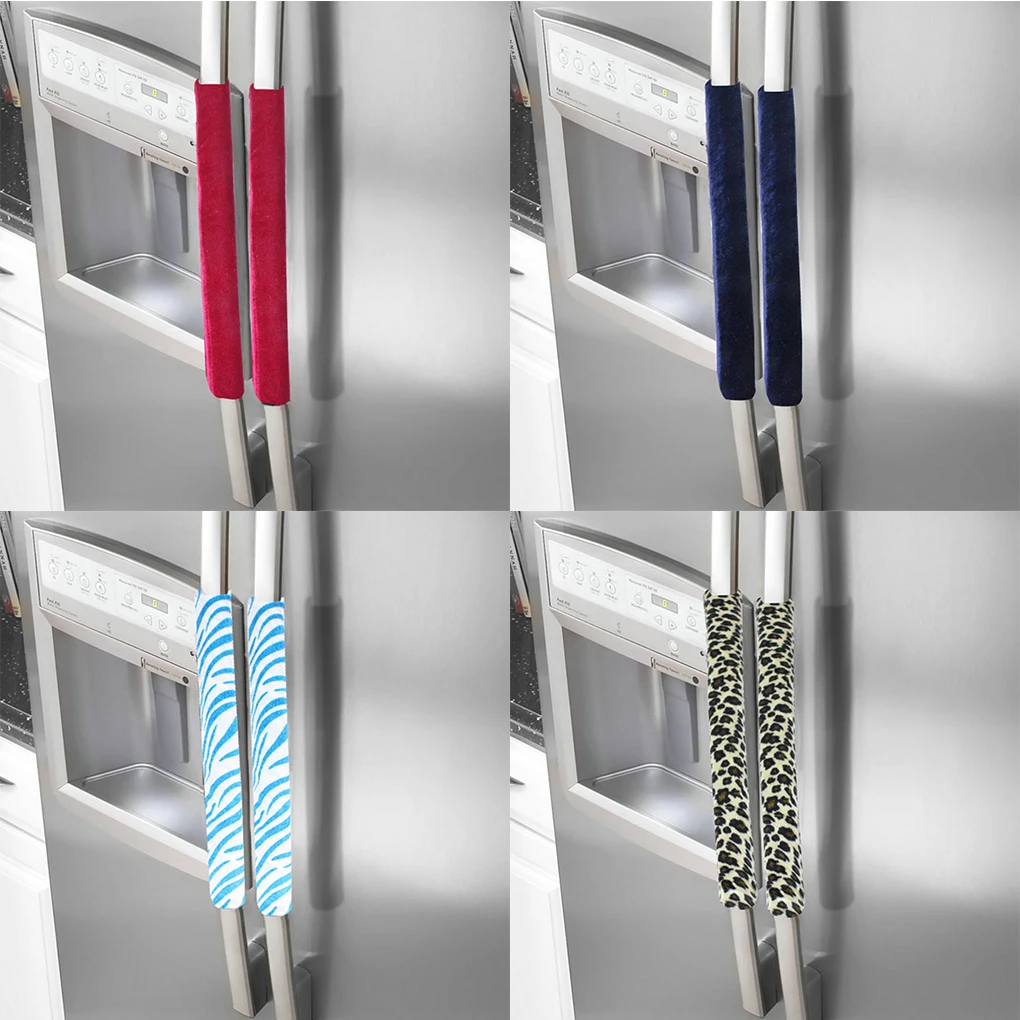 

1 Pair Refrigerator Door Handle Cover Kitchen Handles Antiskid Gloves Fridge Oven Keep off Fingerprints Protector