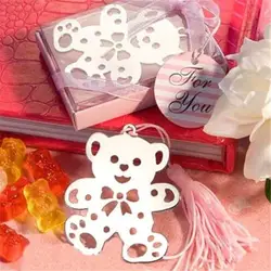 Шт. 1 шт. новый металлический медведь полые Закладка с кисточкой страница производитель книг Свадьба День рождения Подарочная Корейская