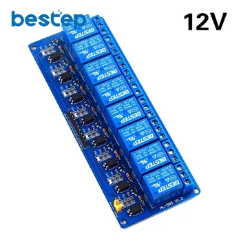

12V 8 Channel Relay Module Control Panel 8 Channel 12V Low Level Trigger for Arduino PLC
