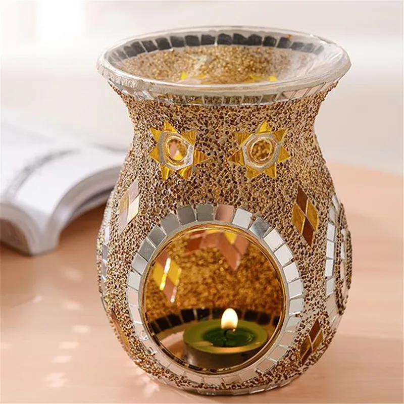 Европейская богемная мозаика стеклянная топка для эфирных масел ароматические свечи подсвечник подставка для свечей ваза романтические ремесла подарки украшения дома