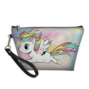 

Pochette Unicorn Cartoon Pattern Girls Toiletry Designer Cosmetic Case Cosmetic Bag Nylon Makeup Box Pouch Travel Necessaire