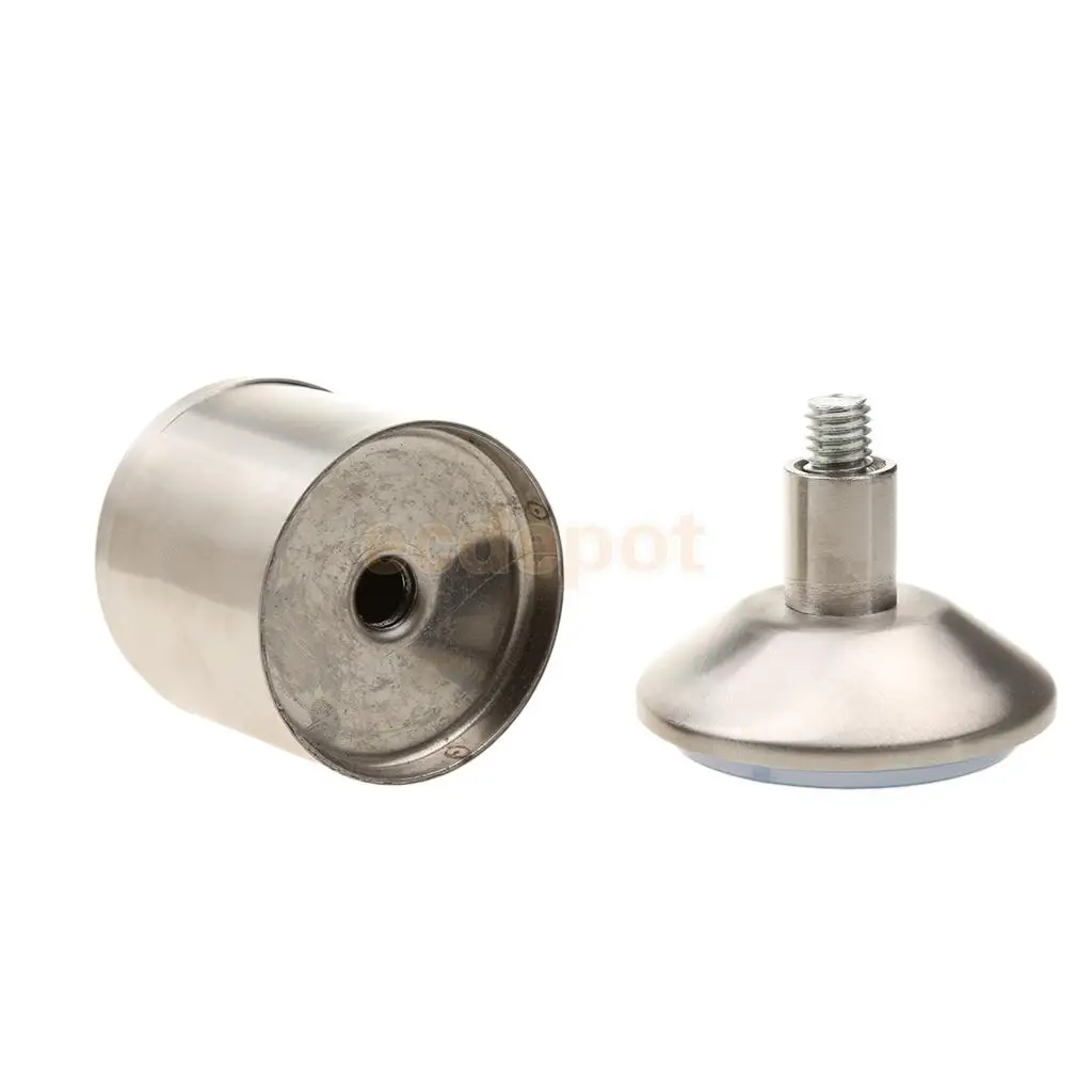 50x80mm Metal Furniture Plinth Cabinet Bed Table Sofa Leg Feet Stand Silver
