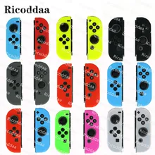 Ricoddaa Anti-Slip Silicone Soft Case For Nintendo Switch Protective Cover Skin For Nintend Switch Joy-Con Controller Accessory