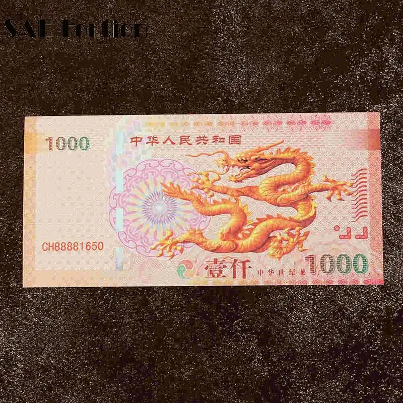 Китайские особенности Век дракона памятные банкноты поддельные деньги с|Золотые