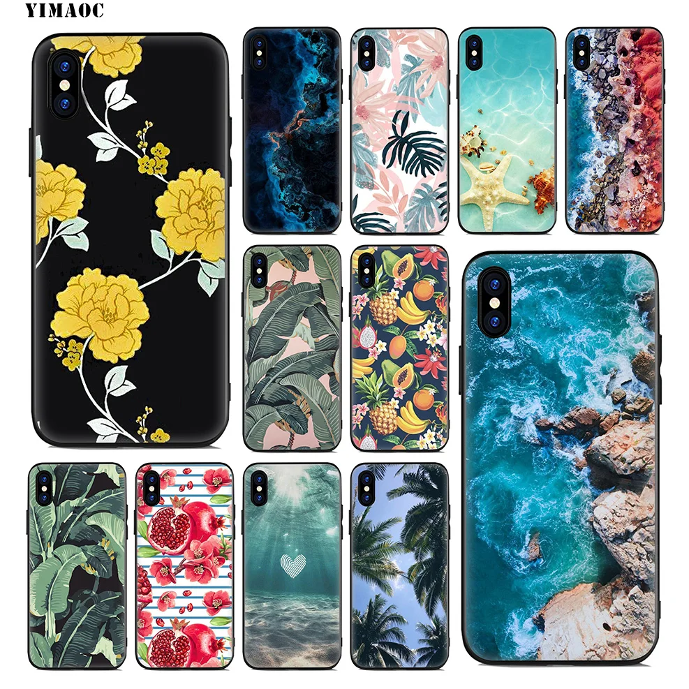 YIMAOC Summer Beach Time Soft Silicone Case for iPhone 11 Pro Xr Xs Max X or 10 8 7 6 6S Plus 5 5S SE |
