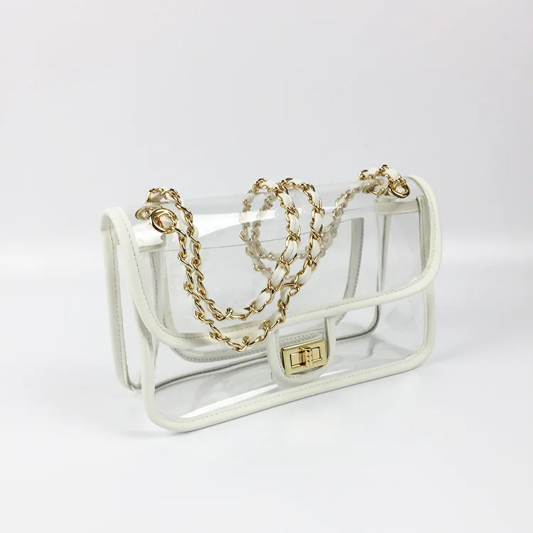2019 mode fille Transparent Messenger sacs Chic coloré gelée chaîne sacs de luxe sacs à Main diamant treillis femmes Sac un Sac à Main