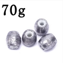 5 шт. дешевая цена 70 г керамическое свинцовое рыболовное грузило приманка вес